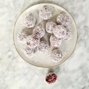 Frambozen bliss balls