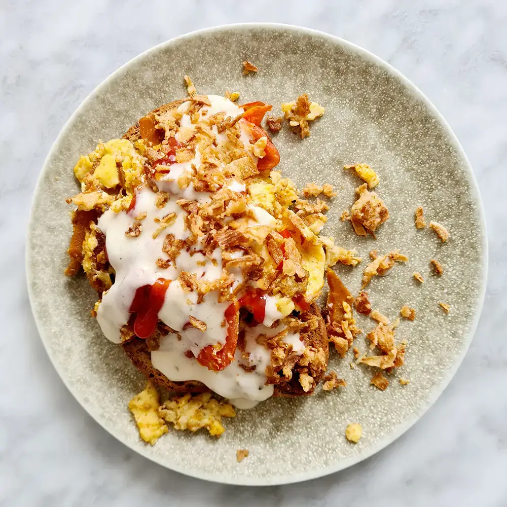 Vegan roerei recept