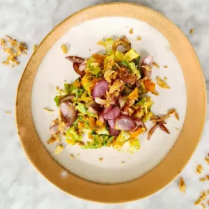 Stamppot zoete aardappel en rauwe andijvie