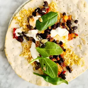 Vegan burrito maken