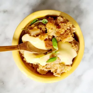 Vegan fruit crumble maken