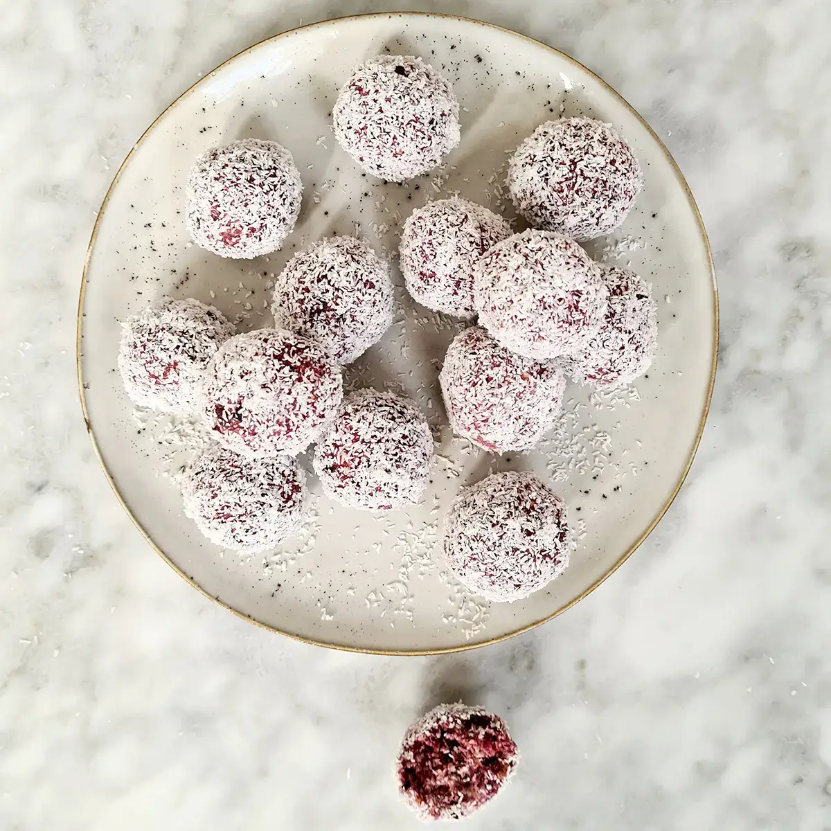 Bliss balls frambozen