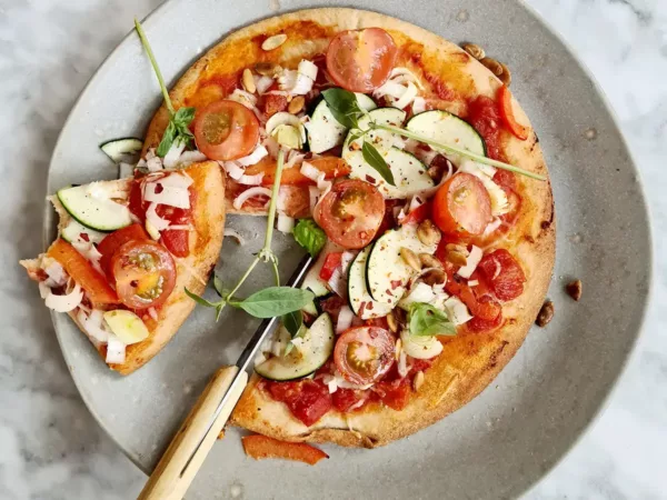 Bloemkool pizza vegano