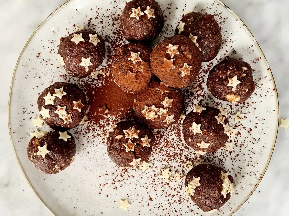 Chocolade met dadels balletjes
