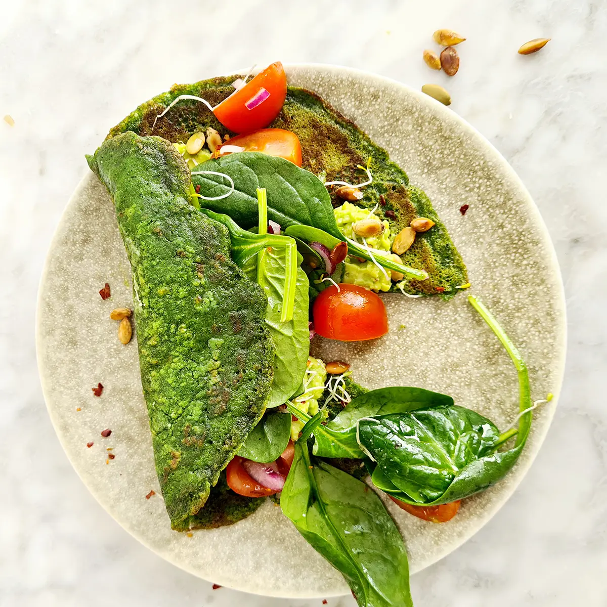 Pannenkoeken met spinazie maken Pannenkoeken met spinazie maken