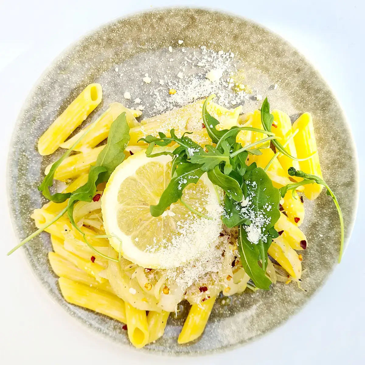 Pasta met citroen roomsaus (vegan)