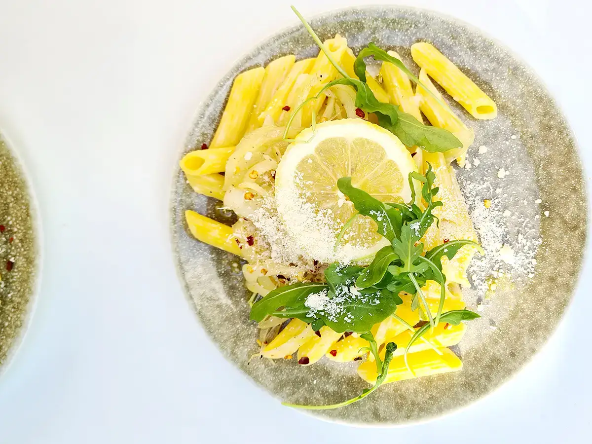 Pasta met citroen-roomsaus