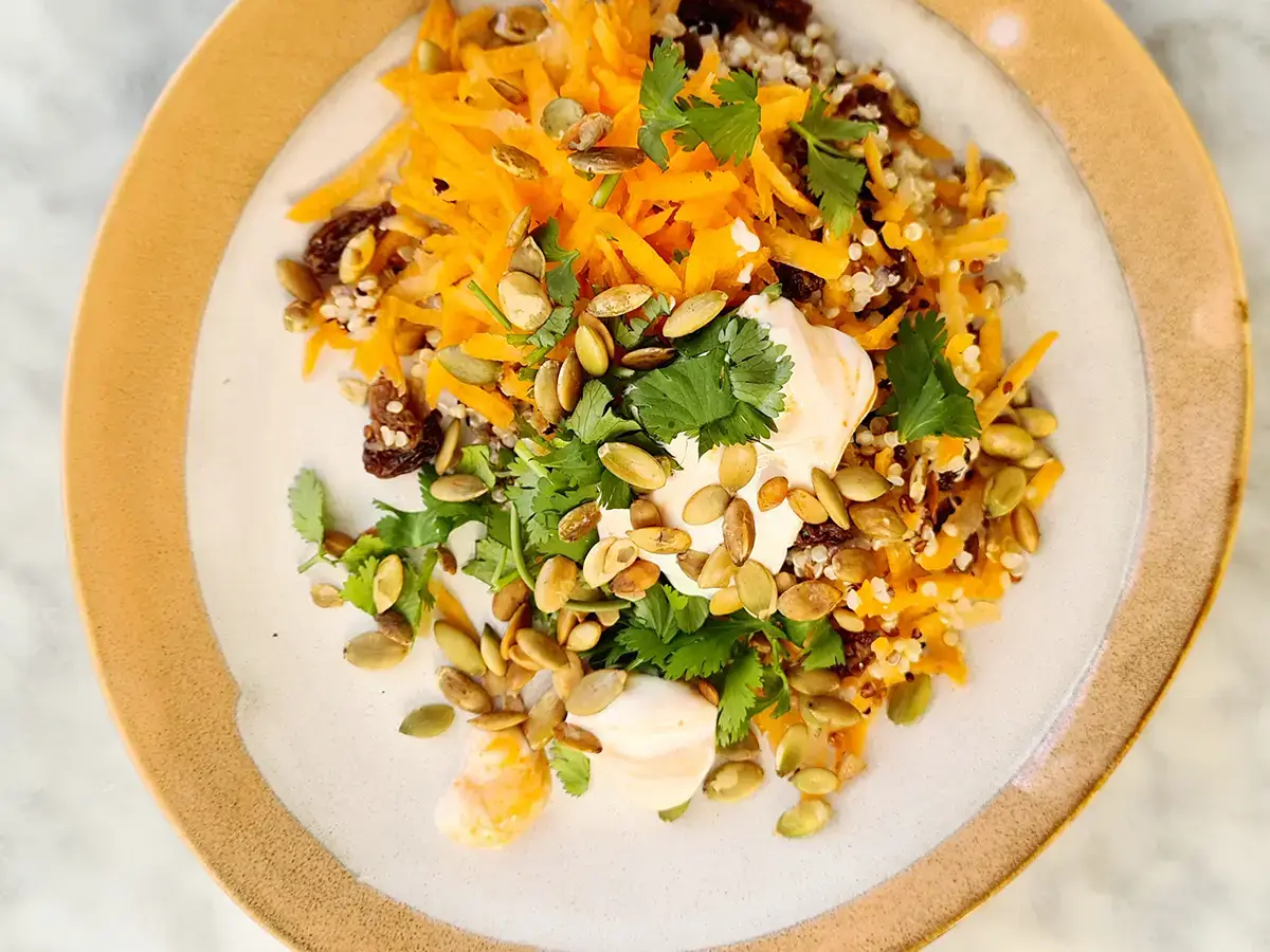 Quinoa met wortel salade
