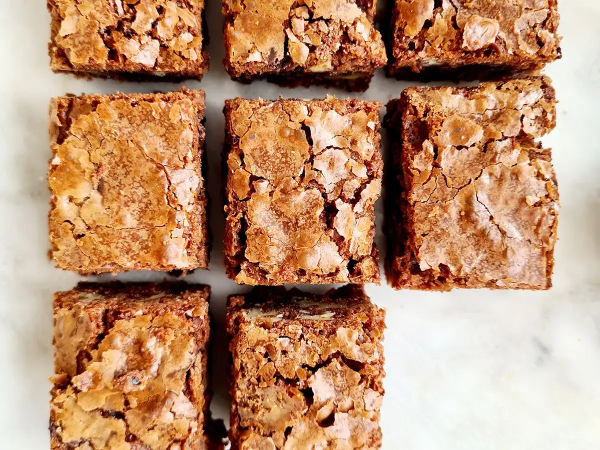 Vegan brownie bakken