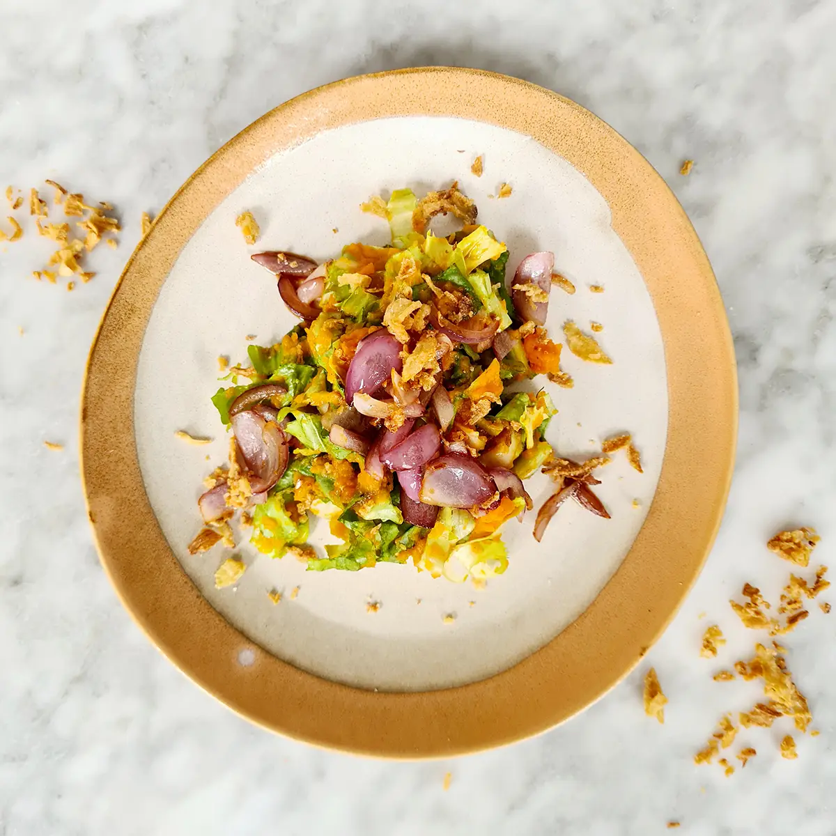 Zoete aardappel stamppot met andijvie