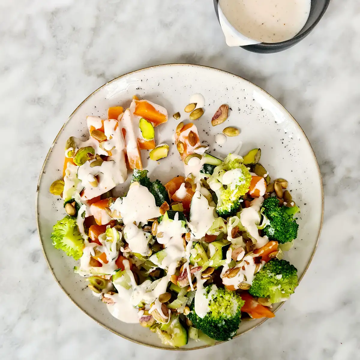 Zoete aardappelsalade maken