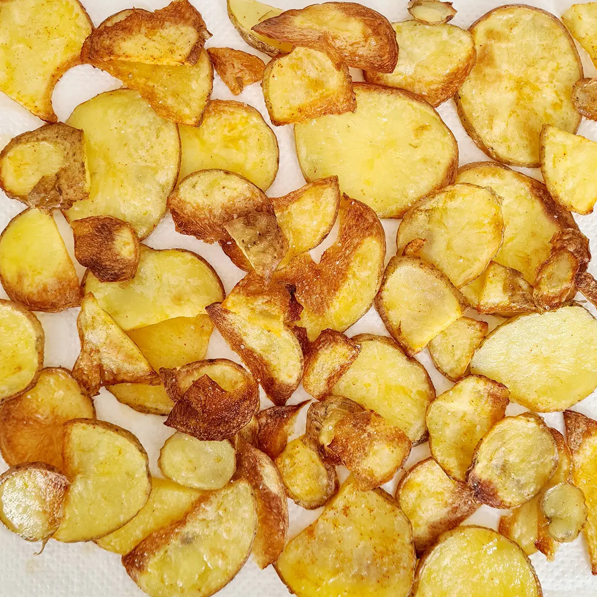 Chips maken aardappelen uit de moestuin