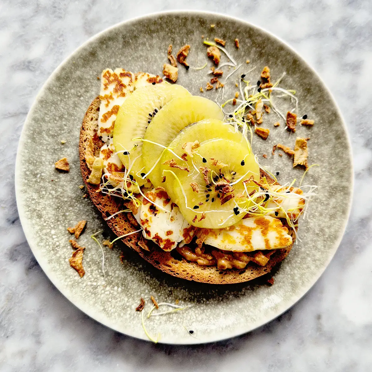 Gegrilde vegan halloumi 