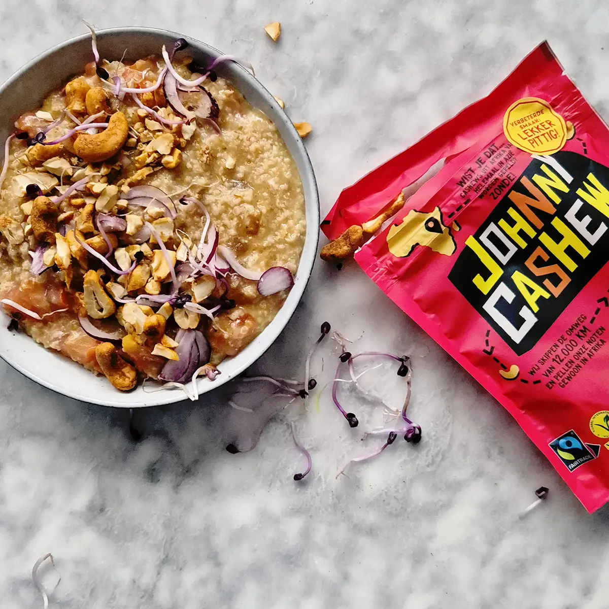 Hartige havermout met cashew