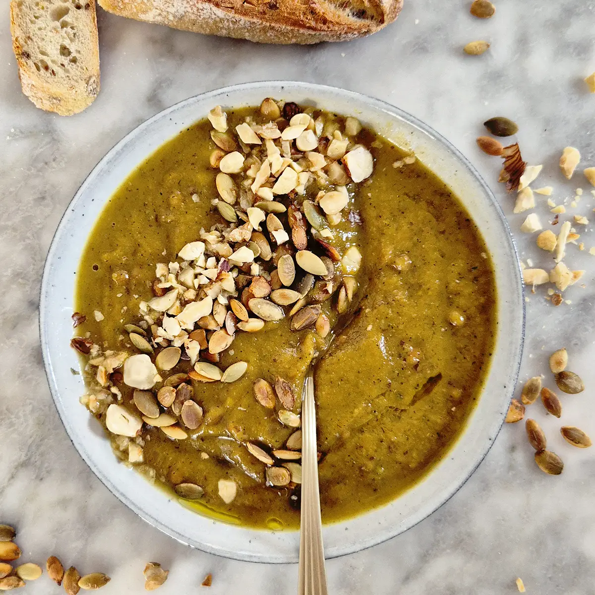 Soep met zoete aardappel en courgette