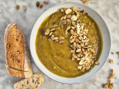 Zoete aardappel-courgettesoep – ayurvedisch