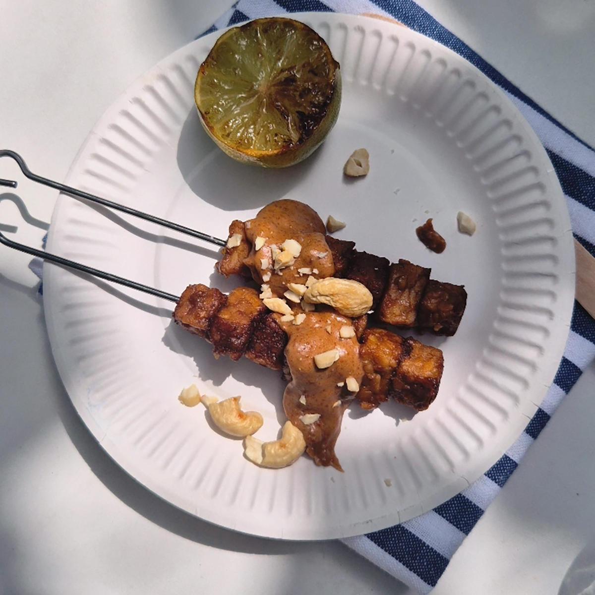Tempeh sate grill Tempeh sate grill